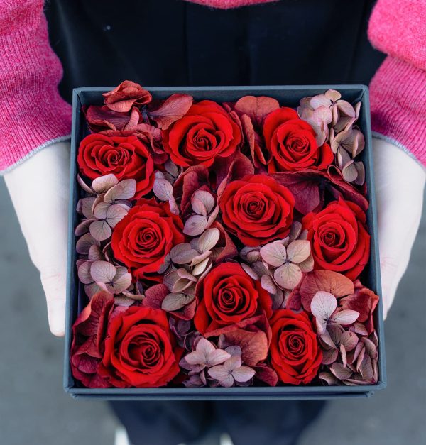 Flowerart sanvalentino shop fiori stabilizzati big rose rosse mazzi composizioni fiori fiorista fioraio legnano