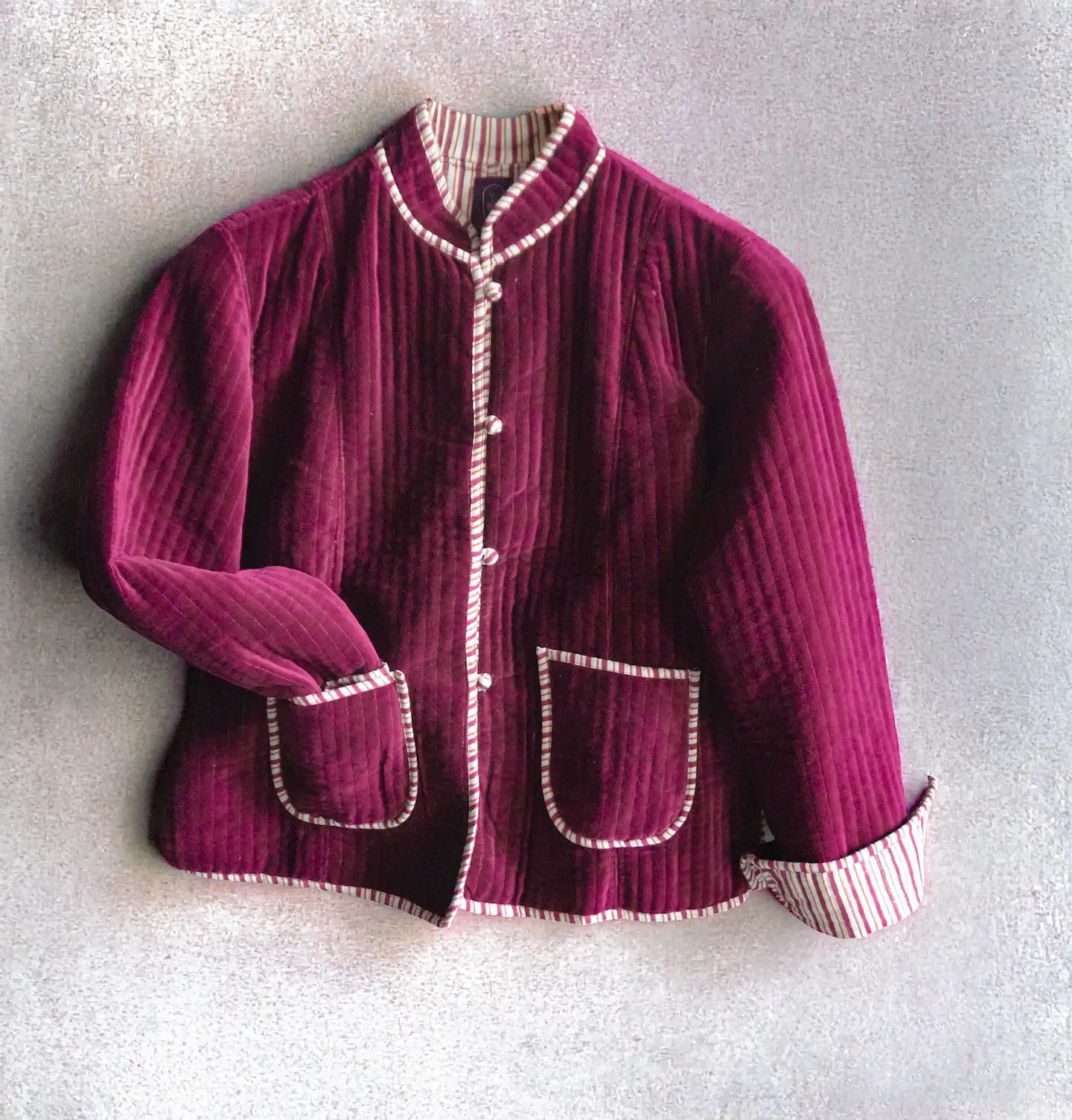 Giacca in velluto magenta Flowerart fioraio Legnano
