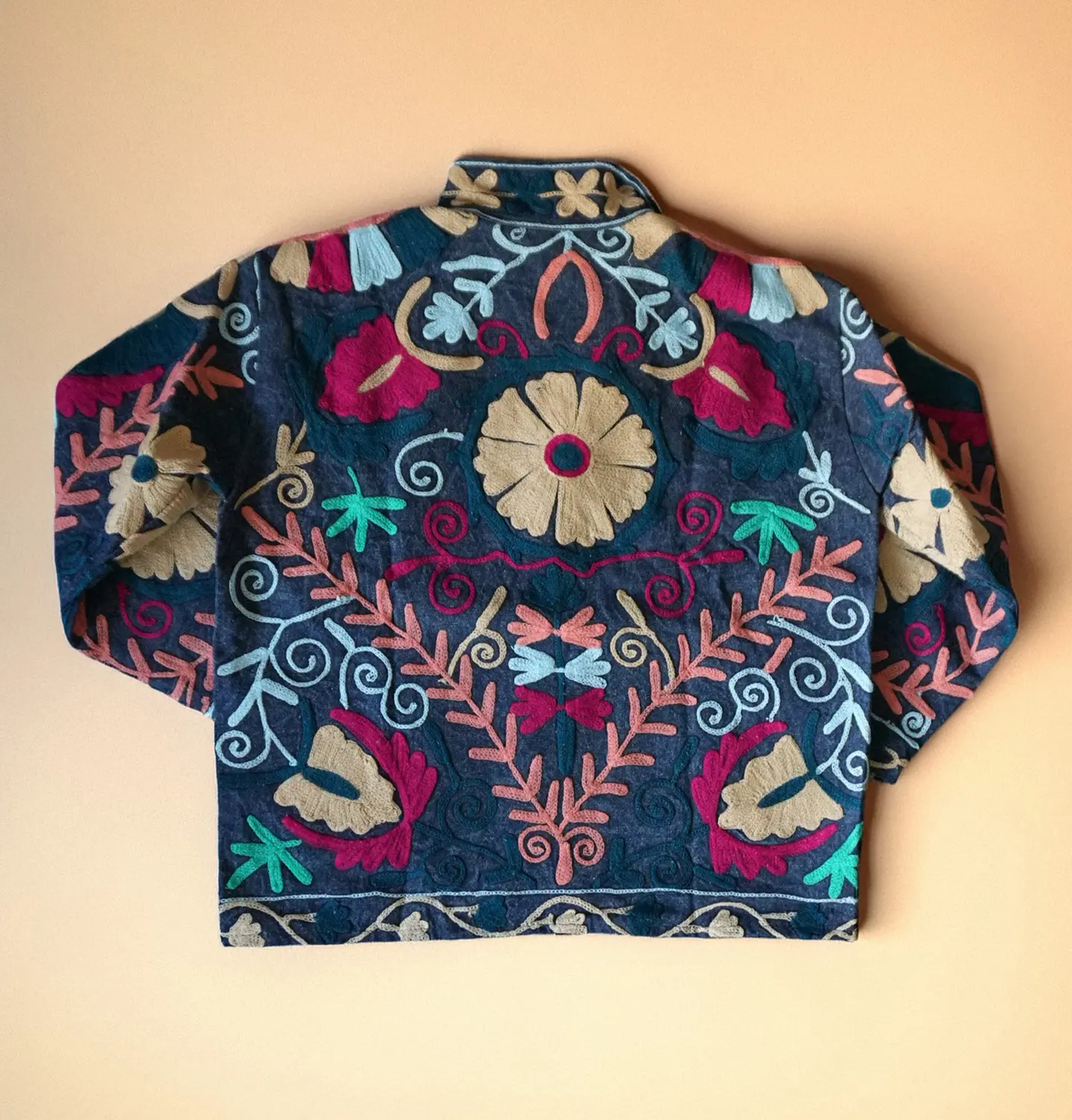 Jacket denim blossom crema retro Flowerart Matteo Crugnola fiorista legnano fioraio legnano shop online