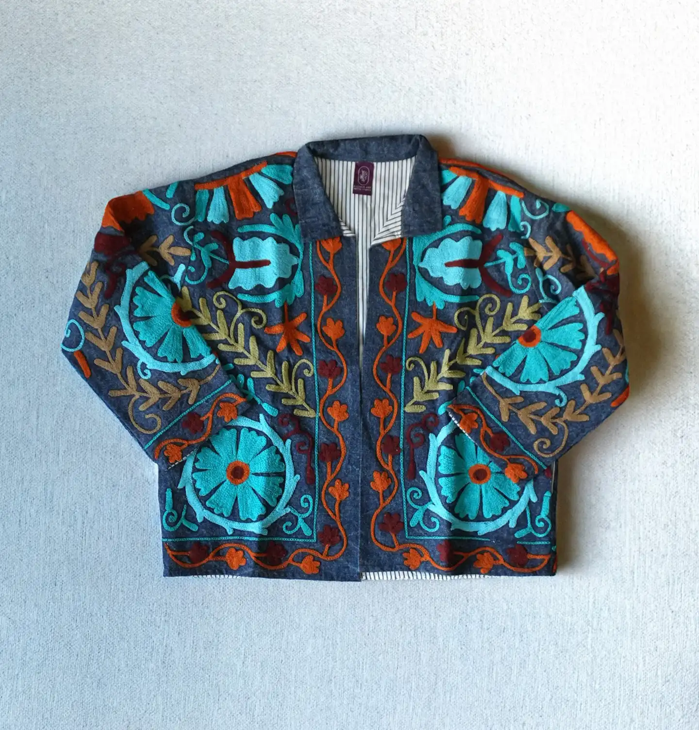 Jacket denim blossom mare Flowerart Matteo Crugnola fiorista legnano fioraio legnano shop online