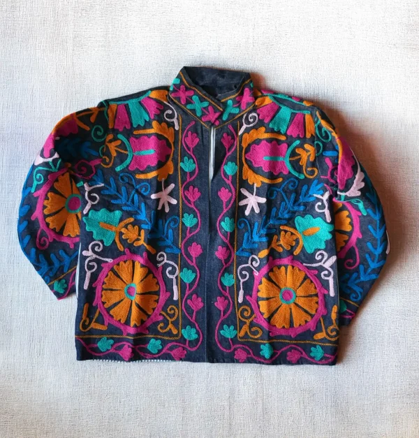 Jacket denim blossom spring Flowerart Crugnola fiorista legnano fioraio legnano shop online