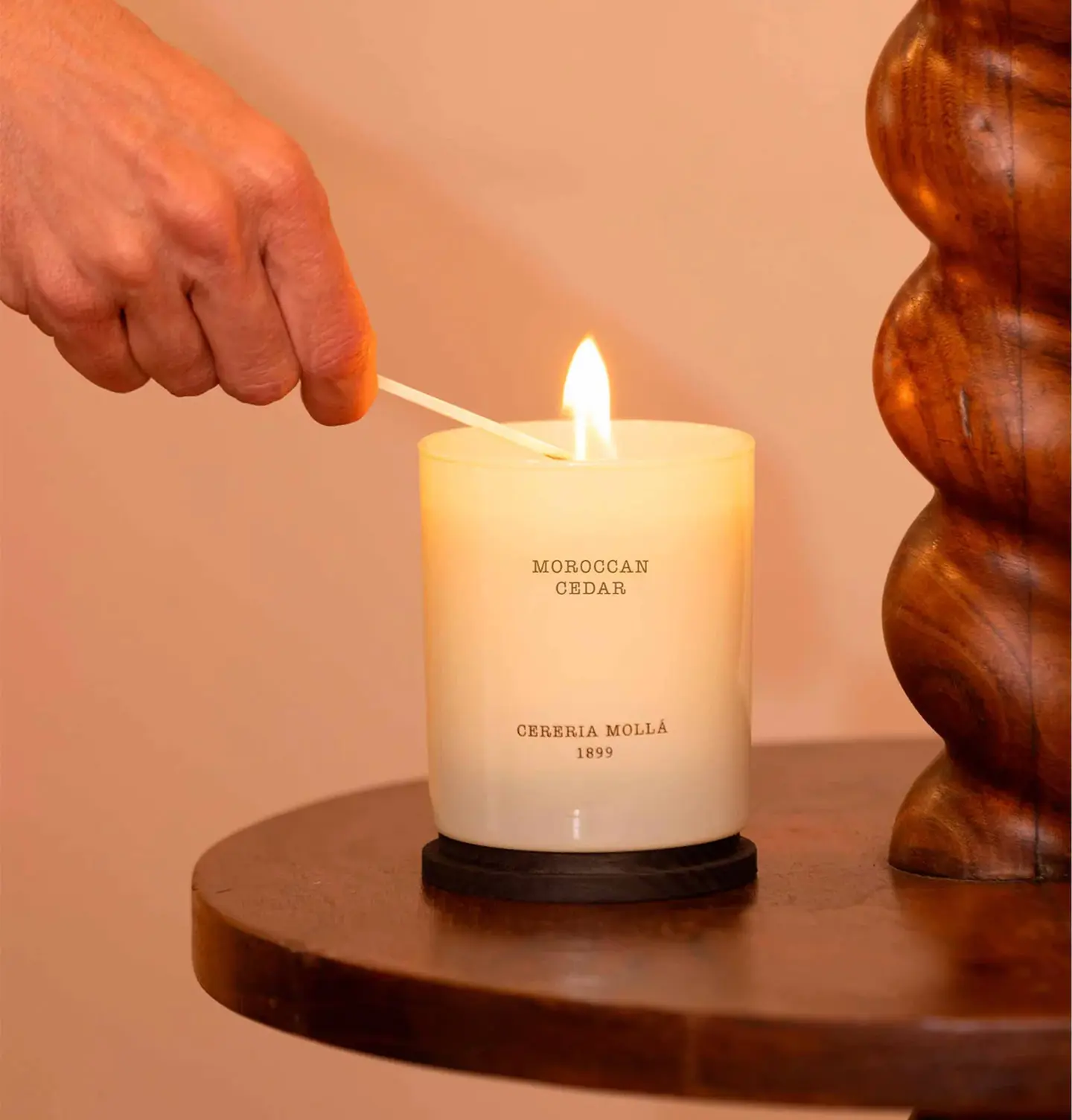 Cereria mollá 1899 Candela maroccan cedar vaso coperchio Flowerart Matteo Crugnola fiorista legnano fiorario legnano